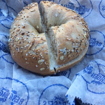 Bergen Bagels - Whole wheat everything bagel toasted with cream cheese - Bagels Near Me - Brooklyn, New York Bergen Bagels - Whole wheat everything bagel toasted with cream cheese - Bagels Near Me - Brooklyn, New York