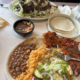 Beef nachos and carne enchilada (pork) Beef nachos and carne enchilada (pork)