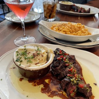 Moonshine Grill - Jalapeño hanger steak, Mac and cheese, and southern belle martini! - Southern Near Me - Austin, Texas