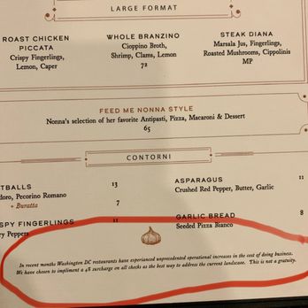 Grazie Nonna - 4% surcharge. Not a gratuity. - Italian Near Me - Washington, DC, District of Columbia Grazie Nonna - 4% surcharge. Not a gratuity. - Italian Near Me - Washington, DC, District of Columbia