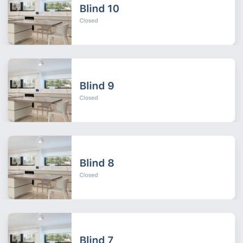 A Blinds - Screen shot of the app which connects to Alexa - Shutters Near Me - Buena Park, California