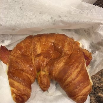 Early Bird Donuts - Bacon, Egg and Cheese on a Croissant - Donuts Near Me - Durham, North Carolina