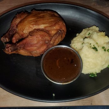 Les Enfants Terribles - Cornish hen with mashed potatoes with mushroom gravy. - Canadian (New) Near Me - Montreal, Quebec Les Enfants Terribles - Cornish hen with mashed potatoes with mushroom gravy. - Canadian (New) Near Me - Montreal, Quebec