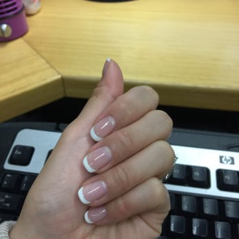 Top Gel Nails & Spa - French tip with thin line by Sarah! - Waxing Near Me - Sacramento, California Top Gel Nails & Spa - French tip with thin line by Sarah! - Waxing Near Me - Sacramento, California