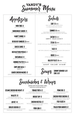 Menu photo 4 Vandy's Grille Waconia, MN