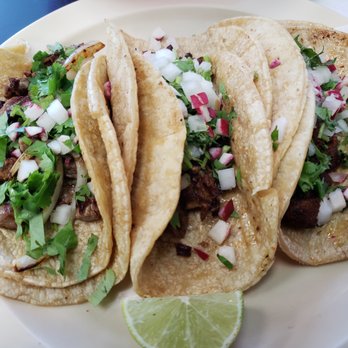 Sabor De La Vida - 3 tacos (carne asada, al pastor, chicken). Not much meat compared to the tortilla shells - Mexican Near Me - Edinburgh, Indiana Sabor De La Vida - 3 tacos (carne asada, al pastor, chicken). Not much meat compared to the tortilla shells - Mexican Near Me - Edinburgh, Indiana