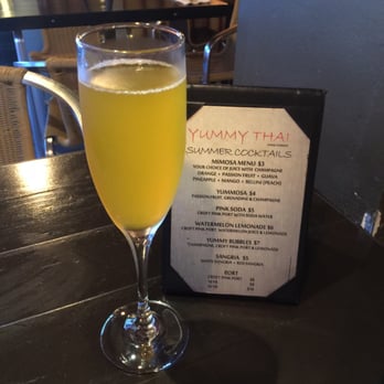Yummy Thai - Passion fruit mimosa, tasty and refreshing - Thai Near Me - New York, New York Yummy Thai - Passion fruit mimosa, tasty and refreshing - Thai Near Me - New York, New York
