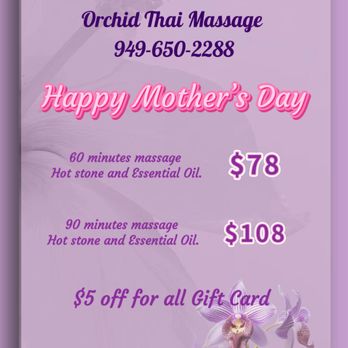 Orchid Thai Massage - Happy Mother's Day~ - Massage Therapy Near Me - Costa Mesa, California Orchid Thai Massage - Happy Mother's Day~ - Massage Therapy Near Me - Costa Mesa, California