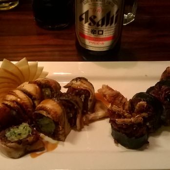 BluFish Sushi - Noboby Maki fun of my eel and soft shell crab rolls. - Japanese Near Me - Glenview, Illinois