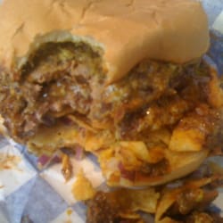 Fat Guy's Burger Bar - Frito Chili Pie Burger - one of the monthly burger battle selections