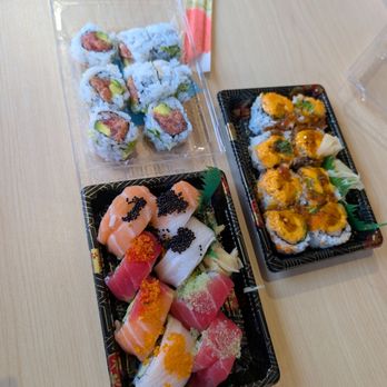 Genki Ya - Boston - the sunny roll, the spicy tuna avocado roll, and the tricolor roll - Sushi Bars Near Me - Boston, Massachusetts Genki Ya - Boston - the sunny roll, the spicy tuna avocado roll, and the tricolor roll - Sushi Bars Near Me - Boston, Massachusetts
