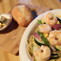 Schuh Factory - Pasta primavera with shrimp