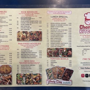 Chen's Kitchen - Menu - Chinese Near Me - Oceanside, California Chen's Kitchen - Menu - Chinese Near Me - Oceanside, California