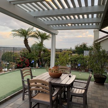 System Pavers - Nice sunset view with pergola lighting! - Masonry/Concrete Near Me - San Marcos, California