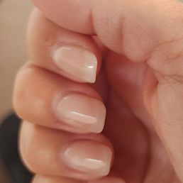 Natural short acrylic nails Natural short acrylic nails