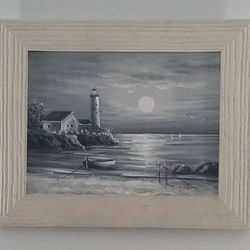 Seaside Art Gallery - Yesterday we had the room painted.  Today we hung our painting