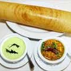 Milan Sweet Centre - Masala Dhosa - Very popular thin crispy pancake filled with curried potato and onions, served with vegetable sambhar