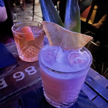The Blind Rabbit - My tropical drink and my bestie's old fashion Manhattan I think - Cocktail Bars Near Me - Anaheim, California The Blind Rabbit - My tropical drink and my bestie's old fashion Manhattan I think - Cocktail Bars Near Me - Anaheim, California