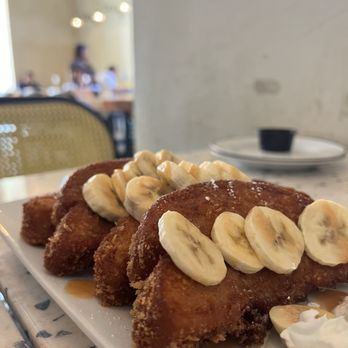 Popping Yolk Cafe - Toffee Banana French Toast - Cafes Near Me - Ontario, California