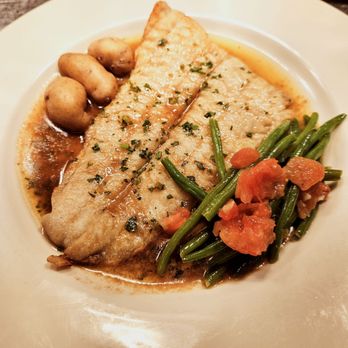 The Annapolitan - Sole Meuniere, sautéed in a lemon butter sauce. Side of boiled potato and green bean. - Breakfast & Brunch Near Me - North Augusta, South Carolina