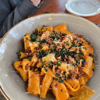 Press Café - Spicy Rigatoni - Cafes Near Me - Fort Worth, Texas