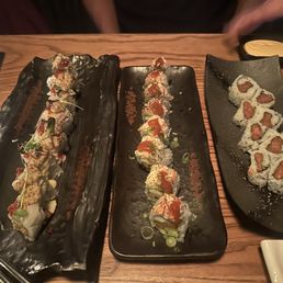 Avengers end game roll on the left was our favorite. Sunshine roll in the middle