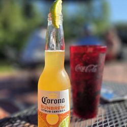 Peanut Farm - Corona Sunbrew- Cold drinks, wonderful on a hot day on the patio