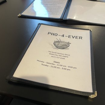 Pho-4-Ever - Menu - Vietnamese Near Me - Webb City, Missouri