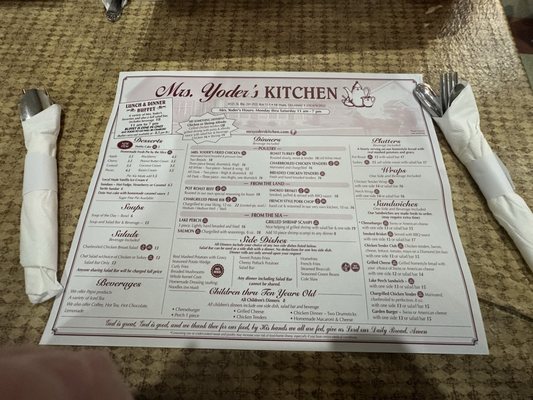 Menu photo 3 Mrs. Yoder's Kitchen Millersburg, OH Menu photo 3 Mrs. Yoder's Kitchen Millersburg, OH