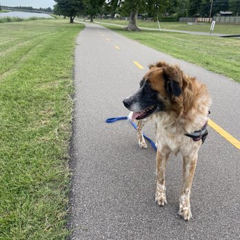 Lake Overholser - The path and my dog - Lakes Near Me - Oklahoma City, Oklahoma