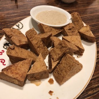 Ginger - Fried Tofu & Peanut Sauce. Better with Soy Sauce. - Chinese Near Me - National Harbor, Maryland