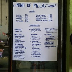 Marlin - The pizza menu
