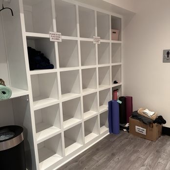 The Hot Room - Cubbies for items - Yoga Near Me - Greenwood, Indiana