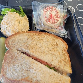 Chicken Salad Chick - Sassy Scotty toasted sandwich with a scoop of Kickin' Kay Lynne. - Southern Near Me - Pasadena, Texas