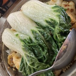 Noodleholic - Szechuan Basa of Fish with crispy rice at the bottom in a clay pot.