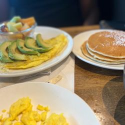 Starwood Cafe - Bacodo omelette w/pancakes & fruit