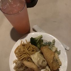 China Buffet II - Food with pink lemonade