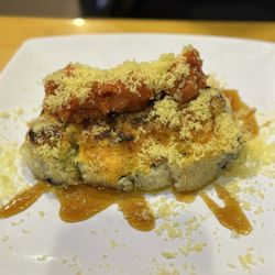 Omokase Sushi - California with spicy tuna