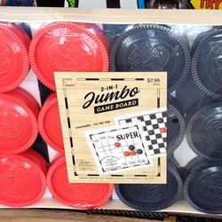 Hobby Lobby - Jumbo game board (checkers and tic-tac-toe), $7.99 for the set.