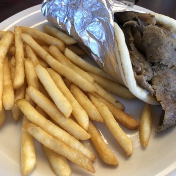 George's Gyros - Traditional gyro with fries. Very good. - Salad Near Me - Mesa, Arizona George's Gyros - Traditional gyro with fries. Very good. - Salad Near Me - Mesa, Arizona