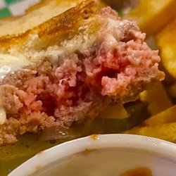 Richmond Bar & Grill - Raw hamburger meat totally under-cooked