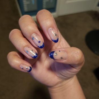 Allure Nails And Head Spa - February Nails (for a Starry Starry Night themed wedding) - Waxing Near Me - Fresno, California