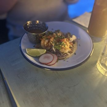 Blue Rabbit Bar - Chicken tacos. The food is not very large portions however it's appropriate for the setting. Very delicious. - Mexican Near Me - San Pablo, California
