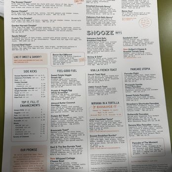 Snooze, an A.M. Eatery - Menu - Breakfast & Brunch Near Me - Las Vegas, Nevada