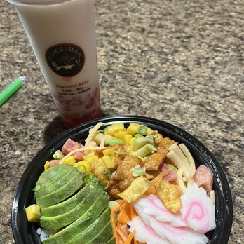POKE-MAN - Poke Bowl Regular and Coconut Watermelon Drink - Poke Near Me - Merrillville, Indiana POKE-MAN - Poke Bowl Regular and Coconut Watermelon Drink - Poke Near Me - Merrillville, Indiana