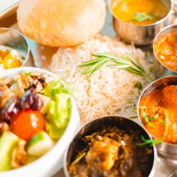 Rasoi - Nirvana Thali. A tradition of serving an Indian meal in a round plate. - Indian Near Me - Pawtucket, Rhode Island