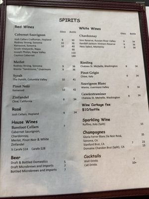 Menu photo 1 Highland House Restaurant Mount Shasta, CA