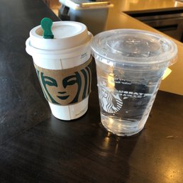 Tall coffee and a grande water. Keeps you going :-) Tall coffee and a grande water. Keeps you going :-)