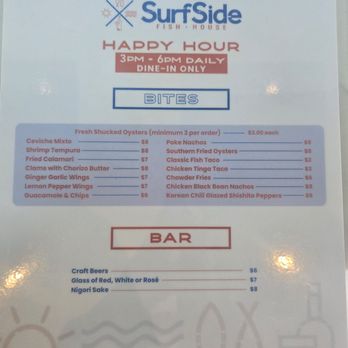 Surfside Fish House - 10/02/26 - Seafood Near Me - San Diego, California Surfside Fish House - 10/02/26 - Seafood Near Me - San Diego, California
