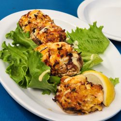 Phillippi Creek Oyster Bar - Crab and seafood stuffed mushrooms.